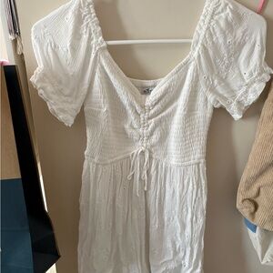 Hollister White Midi Dress